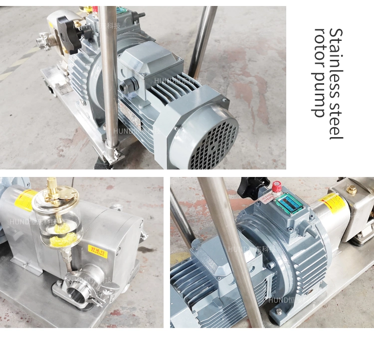 Stainless Steel Rotary Lobe Pump for Pharmaceutical Food Grade Positive Displacement Pump with Butterfly Rotor